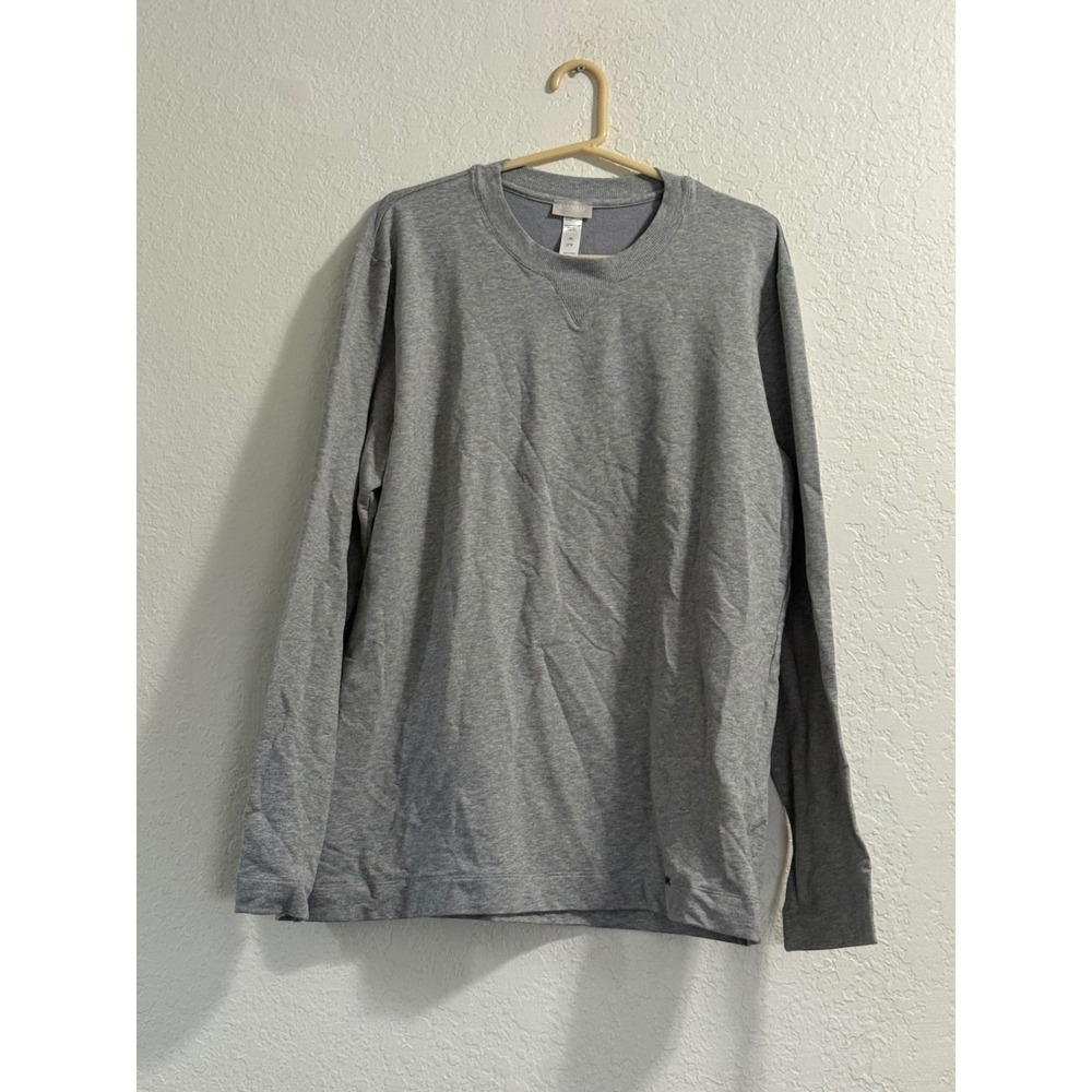 Hanro of Switzerland Grey Long Sleeve Crew Neck Pullover Sweatshirt XL